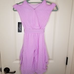 Bebe girls Jumpsuit, Cropped with Ruffle Detail